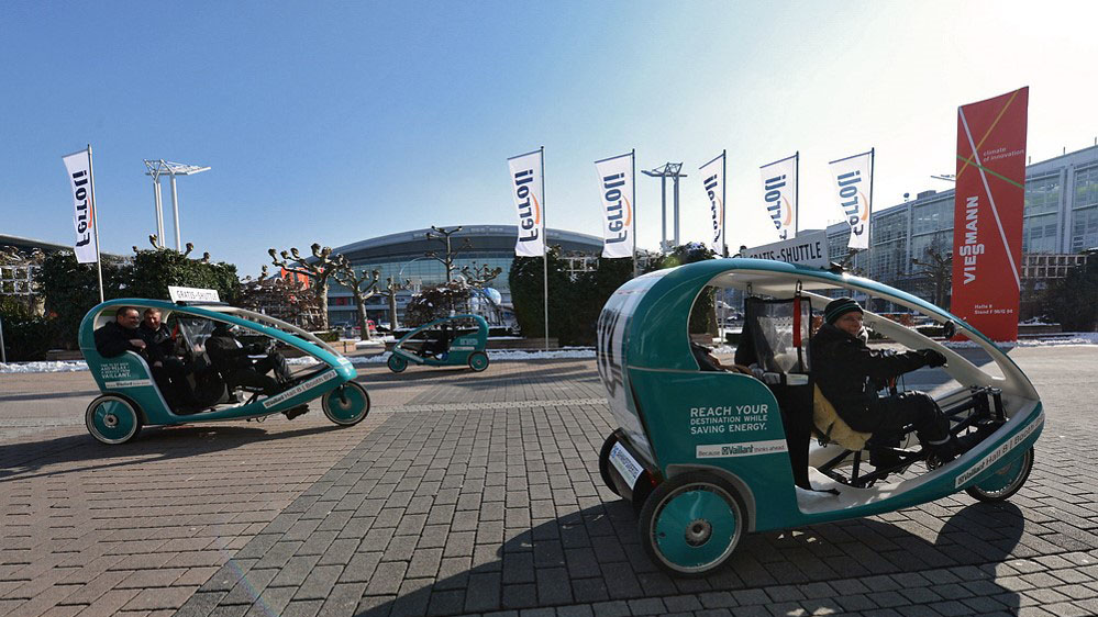 Velo Taxi at the Frankfurt exhibition grounds