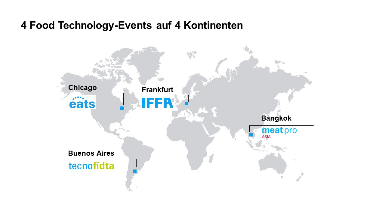 Food Technologies Veranstaltungen weltweit Karte